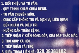 SỐ ĐIỆN THOẠI GIẢI ĐÁP THẮC MẮC CỦA BỆNH NHÂN