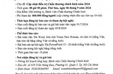 Hội nghị khoa học CTCH năm 2024