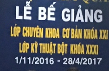 LỄ BẾ GIẢNG LỚP CHUYÊN KHOA CƠ BẢN CHẤN THƯƠNG CHỈNH HÌNH KHOÁ XXI - LỚP KỸ THUẬT BỘT CƠ BẢN KHOÁ XXXI