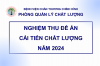 NGHIỆM THU ĐỀ ÁN CẢI TIẾN CHẤT LƯỢNG NĂM 2024