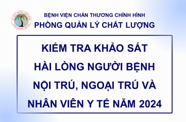 TIẾP ĐÓN ĐOÀN KIỂM TRA KHẢO SÁT HÀI LÒNG NGƯỜI BỆNH NỘI TRÚ, NGOẠI TRÚ VÀ NHÂN VIÊN Y TẾ NĂM 2024
