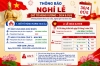 THÔNG BÁO LỊCH NGHỈ LỄ GIỖ TỔ HÙNG VƯƠNG, NGÀY CHIẾN THẮNG (30/4) VÀ QUỐC TẾ LAO ĐỘNG(01/05)