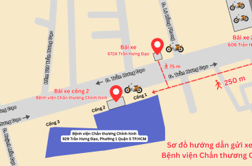 Hướng dẫn người bệnh gửi xe khi đến khám chữa bệnh tại Bệnh viện Chấn thương Chỉnh hình