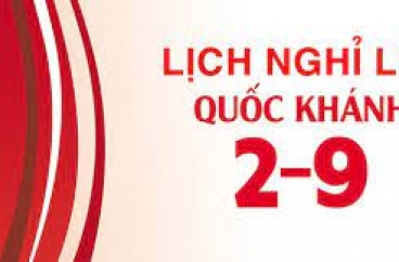 Thông báo nghỉ lễ Quốc Khánh 02/09
