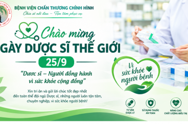 CHÀO MỪNG NGÀY DƯỢC SĨ THẾ GIỚI 25/9 DƯỢC SĨ – NGƯỜI ĐỒNG HÀNH VÌ SỨC KHỎE NGƯỜI BỆNH