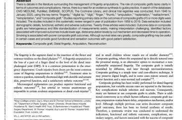 Composite grafts for fingertip amputation: a systematic review