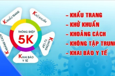 THỰC HIỆN THEO THÔNG ĐIỆP 5K ĐỂ CHỦ ĐỘNG PHÒNG CHỐNG COVID-19