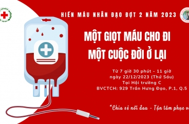 Hiến máu nhân đạo đợt 2 năm 2023